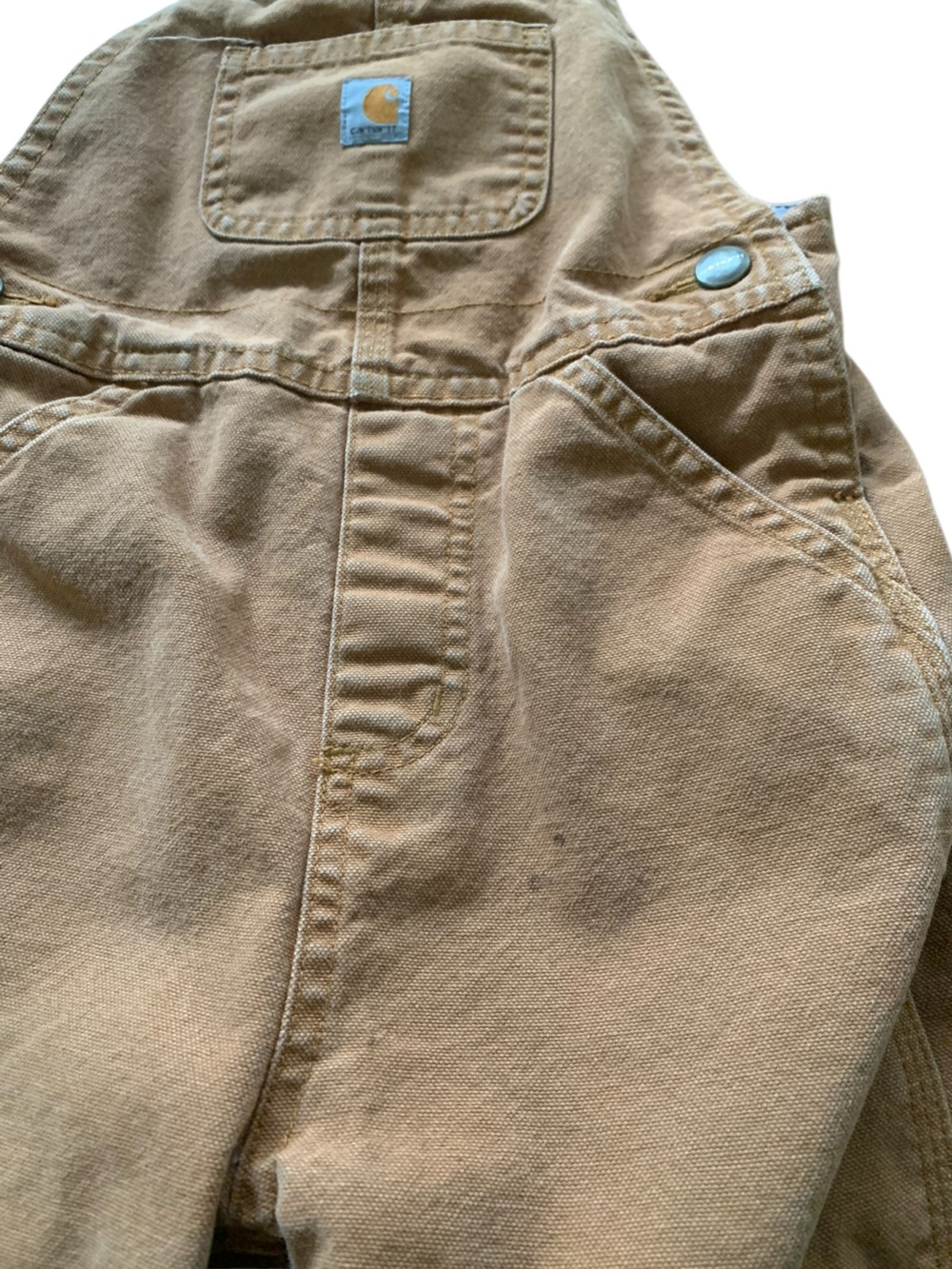 Vintage Carhartt Duck Double Knee Lined Bib Overalls – Toddler Size 3T - Picture 5 of 9